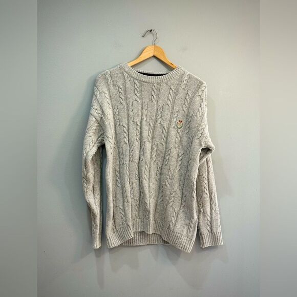 Men’s Gray Chaps Ralph Lauren Crewneck Sweater Size S EUC - Picture 1 of 5